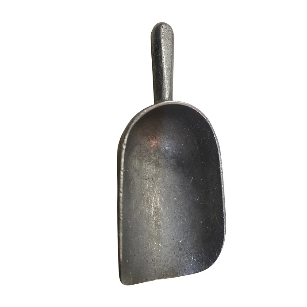 Vintage Cast Aluminum Utility Scoop Size 2 Industrial Metal‎ Kitchen Flour Ice